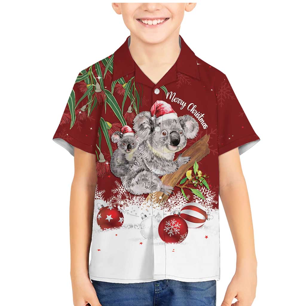 Personalised Aussie Christmas Family Matching Mermaid Dress and Hawaiian Shirt Mom & Baby Koala