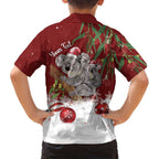 Personalised Aussie Christmas Family Matching Off Shoulder Maxi Dress and Hawaiian Shirt Mom & Baby Koala