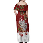 Personalised Aussie Christmas Family Matching Off Shoulder Maxi Dress and Hawaiian Shirt Mom & Baby Koala