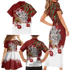 Personalised Aussie Christmas Family Matching Short Sleeve Bodycon Dress and Hawaiian Shirt Mom & Baby Koala