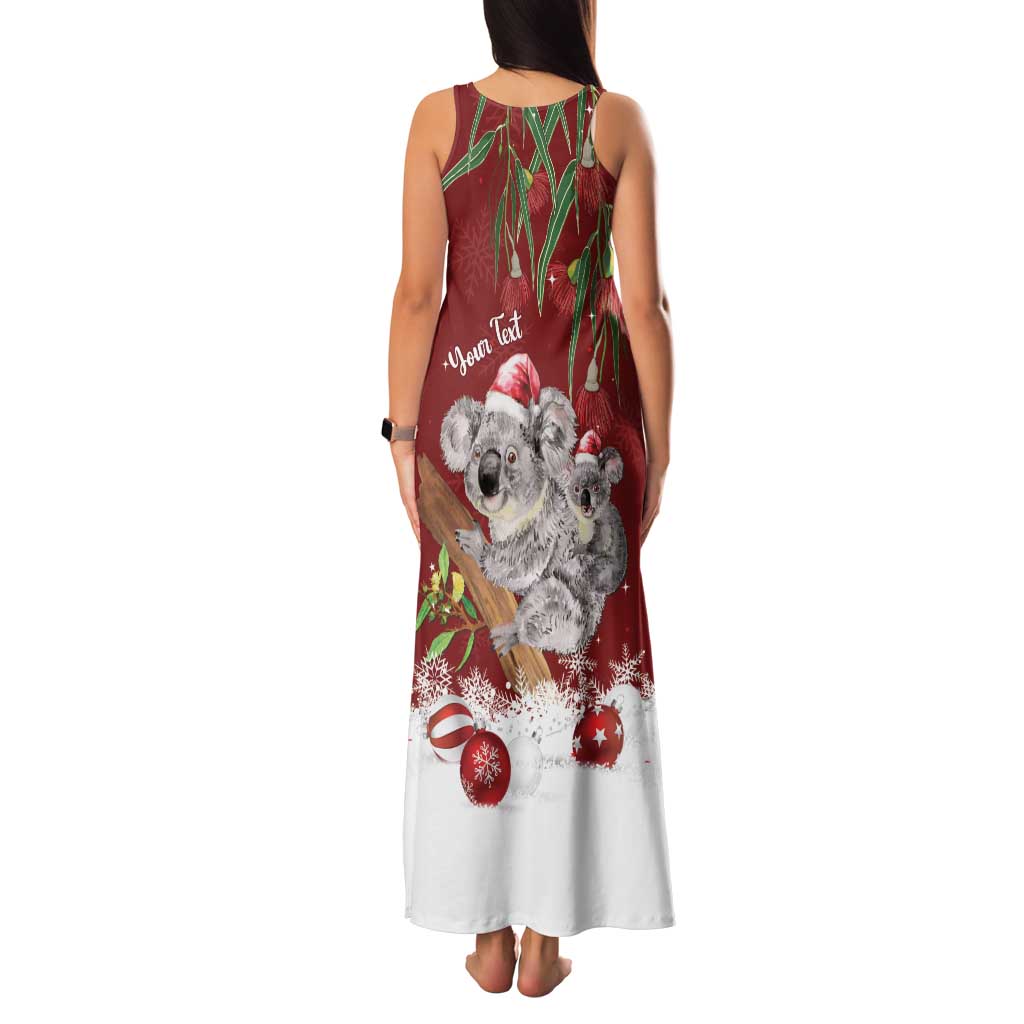 Personalised Aussie Christmas Family Matching Tank Maxi Dress and Hawaiian Shirt Mom & Baby Koala