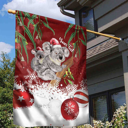 Personalised Aussie Christmas Garden Flag Mom & Baby Koala
