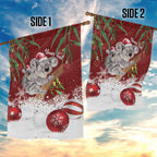 Personalised Aussie Christmas Garden Flag Mom & Baby Koala
