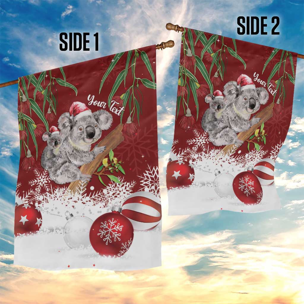 Personalised Aussie Christmas Garden Flag Mom & Baby Koala