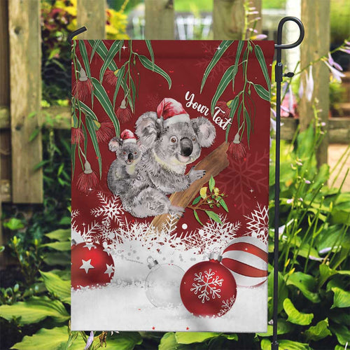 Personalised Aussie Christmas Garden Flag Mom & Baby Koala
