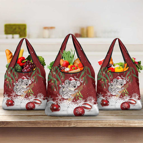 Personalised Aussie Christmas Grocery Bag Mom & Baby Koala