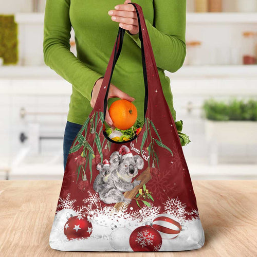 Personalised Aussie Christmas Grocery Bag Mom & Baby Koala