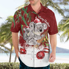 Personalised Aussie Christmas Hawaiian Shirt Mom & Baby Koala