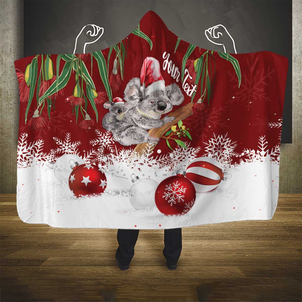 Personalised Aussie Christmas Hooded Blanket Mom & Baby Koala