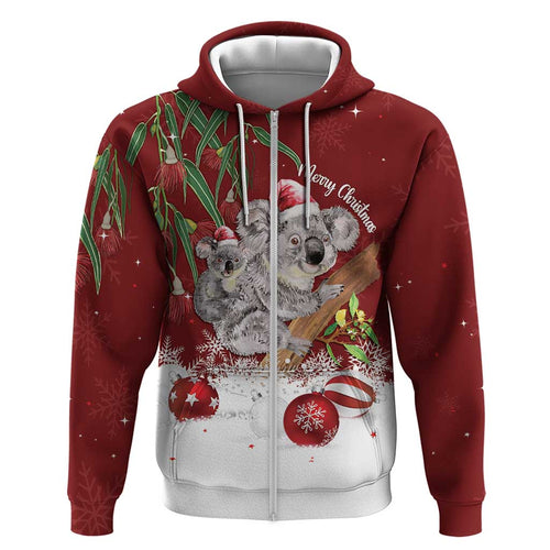 Personalised Aussie Christmas Hoodie Mom & Baby Koala