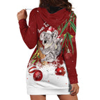 Personalised Aussie Christmas Hoodie Dress Mom & Baby Koala