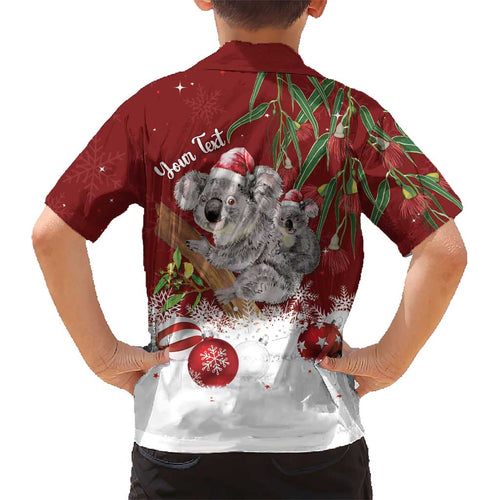 Personalised Aussie Christmas Kid Hawaiian Shirt Mom & Baby Koala