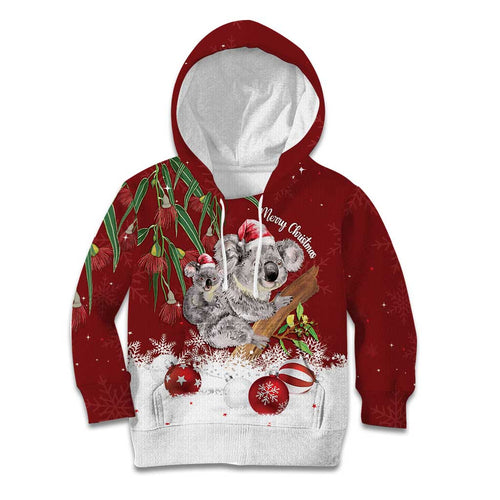 Personalised Aussie Christmas Kid Hoodie Mom & Baby Koala