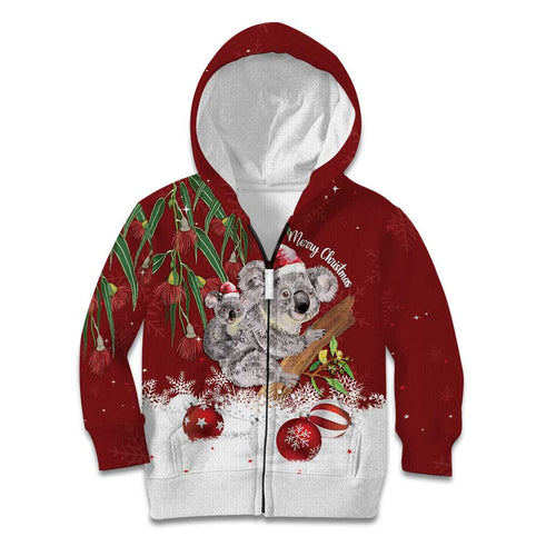 Personalised Aussie Christmas Kid Hoodie Mom & Baby Koala