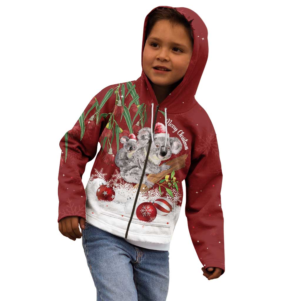 Personalised Aussie Christmas Kid Hoodie Mom & Baby Koala