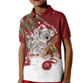 Personalised Aussie Christmas Kid Polo Shirt Mom & Baby Koala