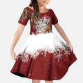 Personalised Aussie Christmas Kid Short Sleeve Dress Mom & Baby Koala