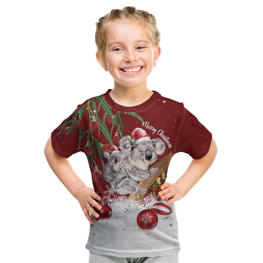 Personalised Aussie Christmas Kid T Shirt Mom & Baby Koala