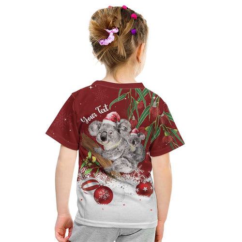 Personalised Aussie Christmas Kid T Shirt Mom & Baby Koala