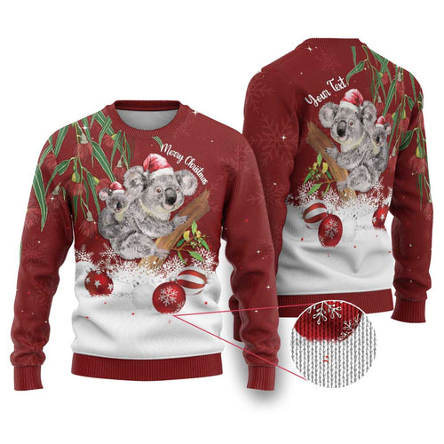 Aussie Christmas Ugly Christmas Sweater Mom & Baby Koala