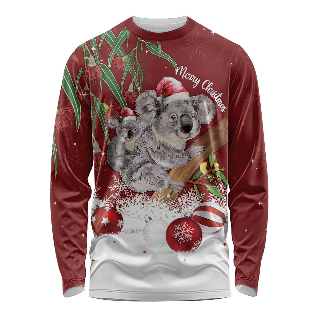 Personalised Aussie Christmas Long Sleeve Shirt Mom & Baby Koala