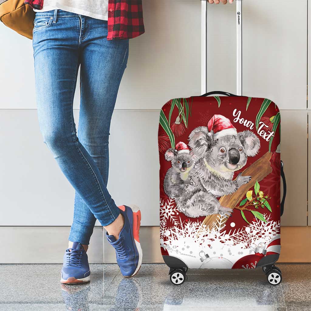 Personalised Aussie Christmas Luggage Cover Mom & Baby Koala