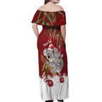 Personalised Aussie Christmas Off Shoulder Maxi Dress Mom & Baby Koala