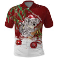 Personalised Aussie Christmas Polo Shirt Mom & Baby Koala