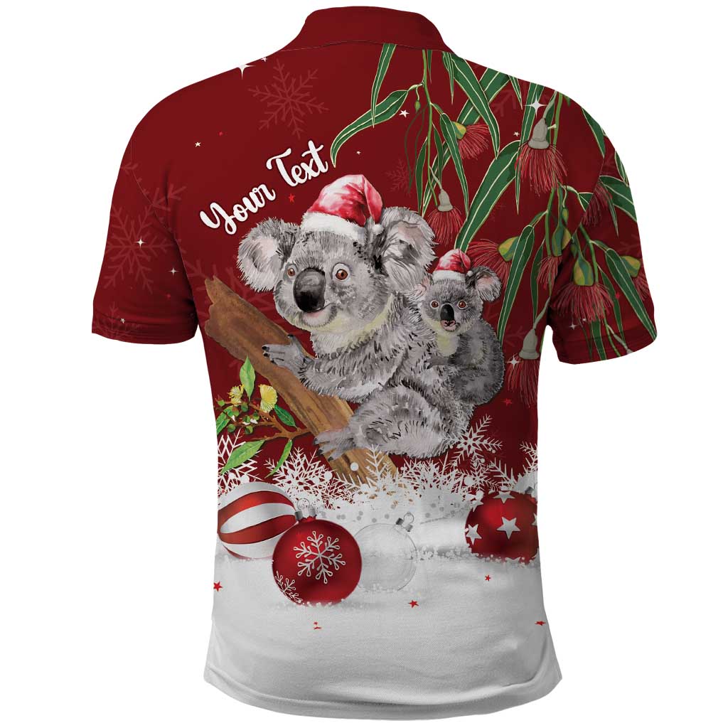 Personalised Aussie Christmas Polo Shirt Mom & Baby Koala