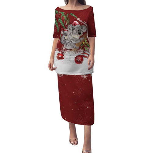 Personalised Aussie Christmas Puletasi Mom & Baby Koala