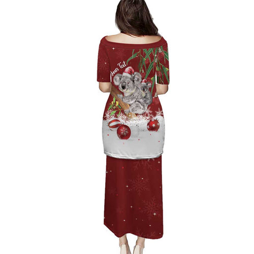Personalised Aussie Christmas Puletasi Mom & Baby Koala