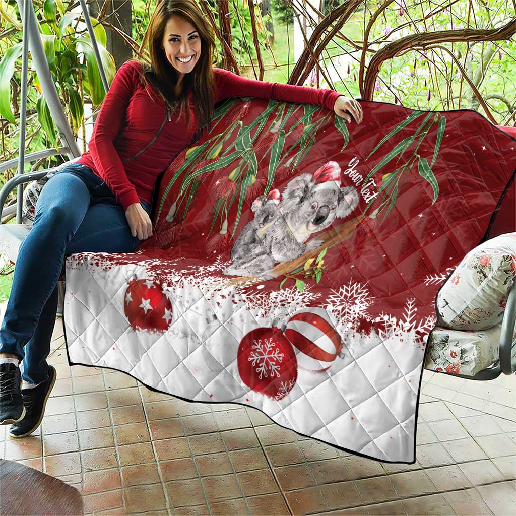 Personalised Aussie Christmas Quilt Mom & Baby Koala