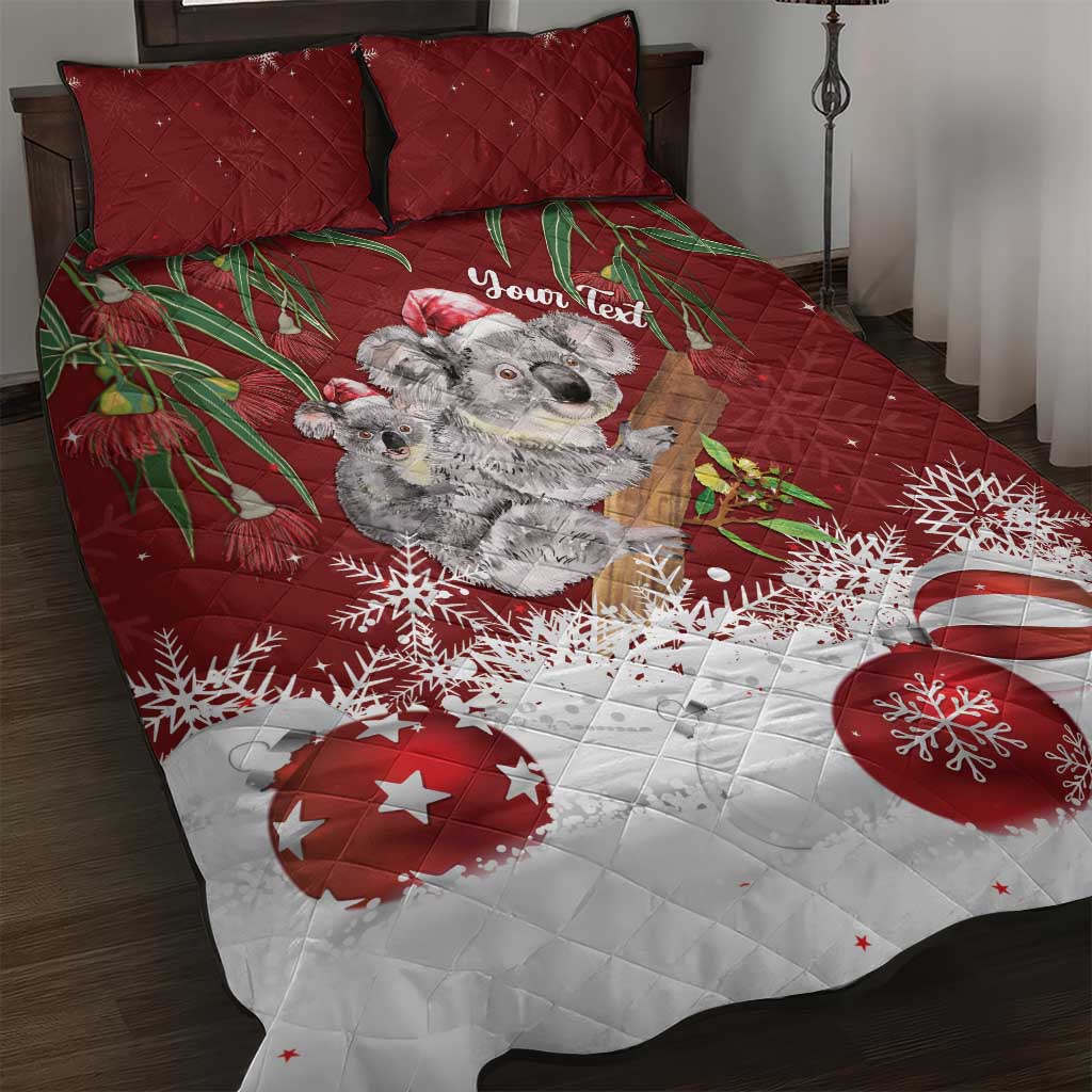 Personalised Aussie Christmas Quilt Bed Set Mom & Baby Koala