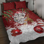 Personalised Aussie Christmas Quilt Bed Set Mom & Baby Koala