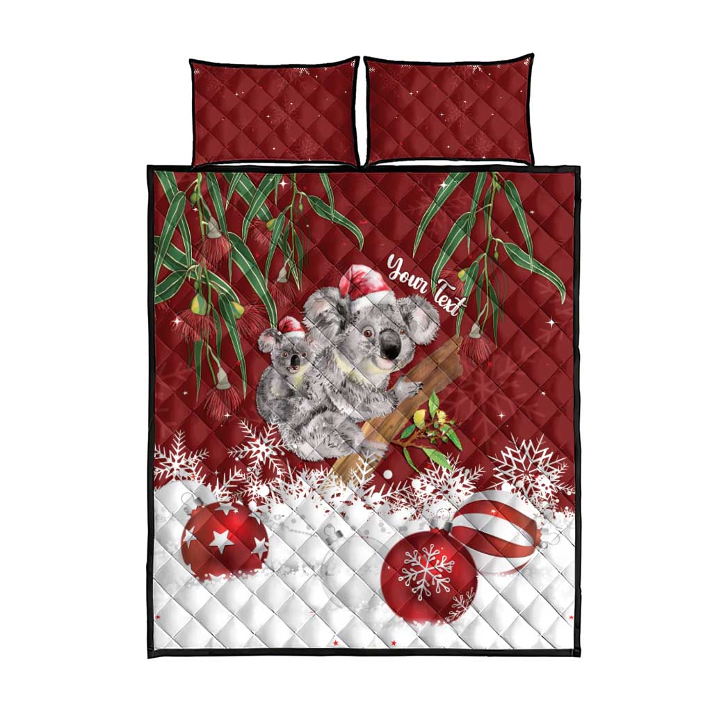 Personalised Aussie Christmas Quilt Bed Set Mom & Baby Koala
