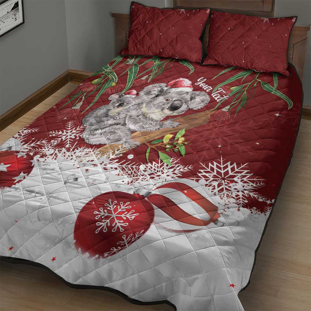 Personalised Aussie Christmas Quilt Bed Set Mom & Baby Koala