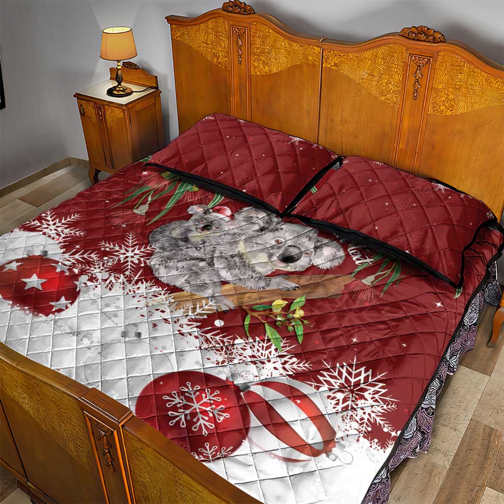 Personalised Aussie Christmas Quilt Bed Set Mom & Baby Koala
