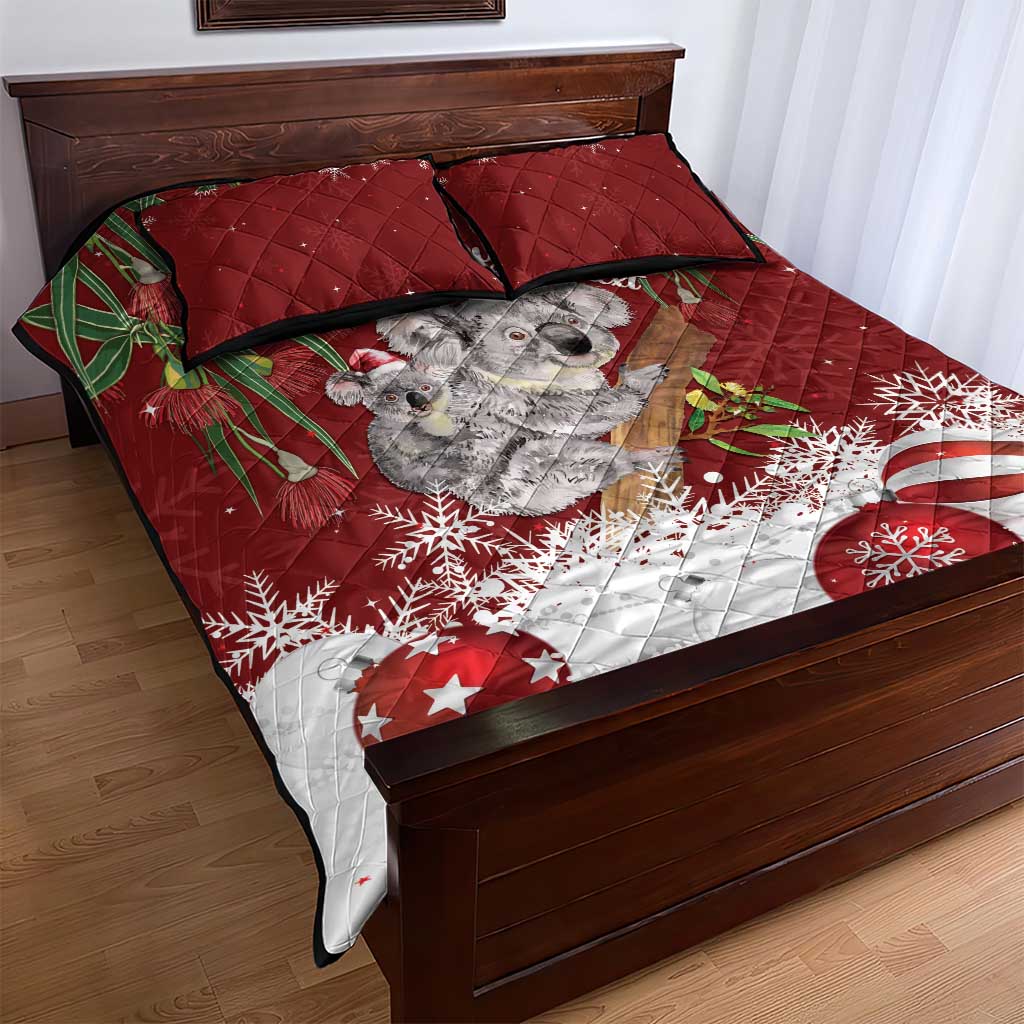 Personalised Aussie Christmas Quilt Bed Set Mom & Baby Koala