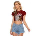 Personalised Aussie Christmas Raglan Cropped T Shirt Mom & Baby Koala