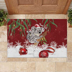 Personalised Aussie Christmas Rubber Doormat Mom & Baby Koala