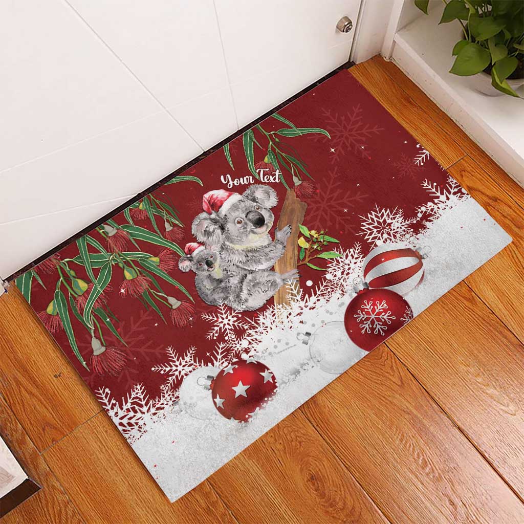 Personalised Aussie Christmas Rubber Doormat Mom & Baby Koala