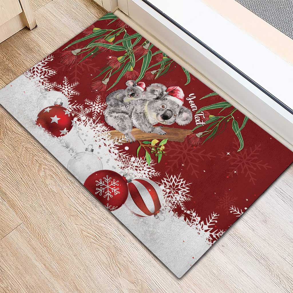 Personalised Aussie Christmas Rubber Doormat Mom & Baby Koala