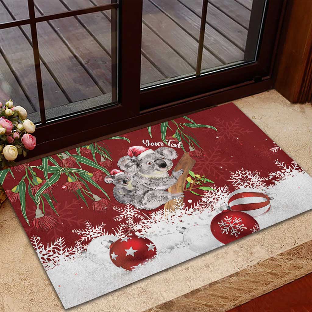 Personalised Aussie Christmas Rubber Doormat Mom & Baby Koala