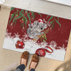 Personalised Aussie Christmas Rubber Doormat Mom & Baby Koala