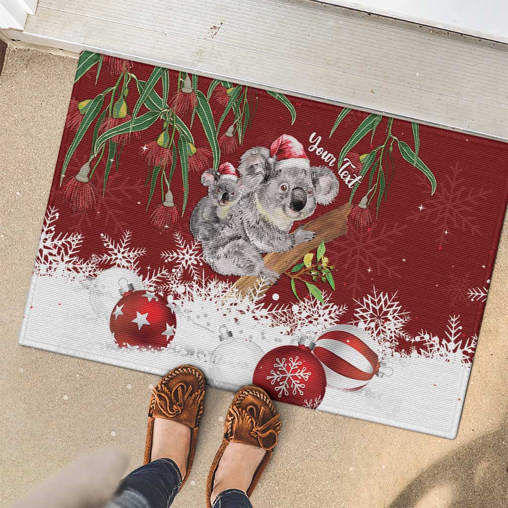 Personalised Aussie Christmas Rubber Doormat Mom & Baby Koala