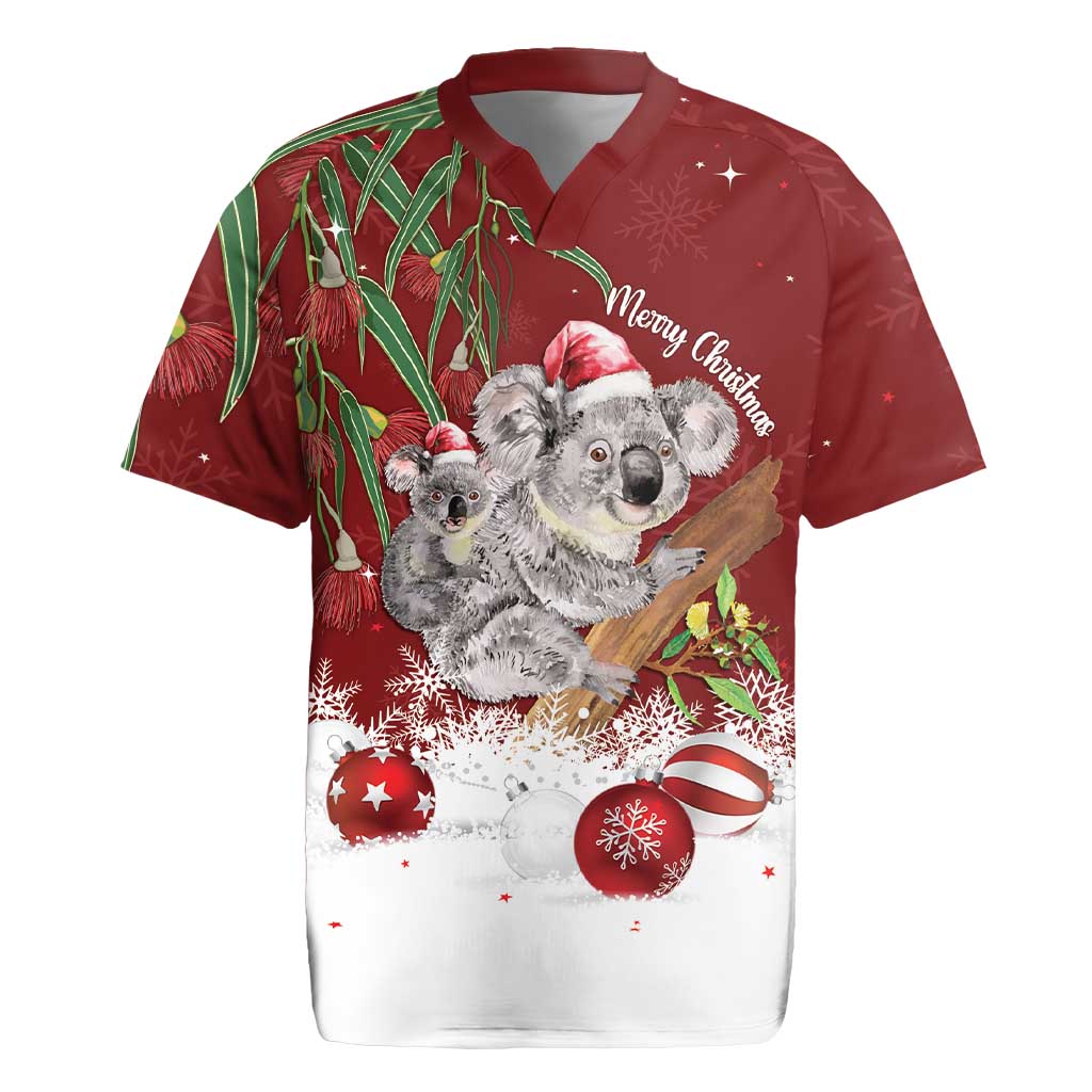 Personalised Aussie Christmas Rugby Jersey Mom & Baby Koala