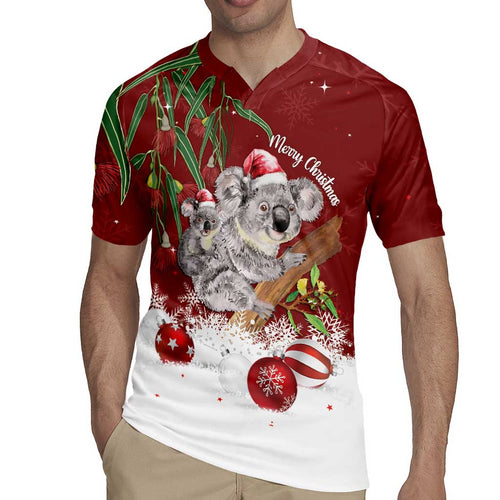Personalised Aussie Christmas Rugby Jersey Mom & Baby Koala