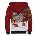 Personalised Aussie Christmas Sherpa Hoodie Mom & Baby Koala