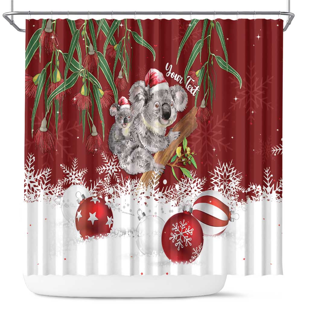 Personalised Aussie Christmas Shower Curtain Mom & Baby Koala