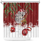 Personalised Aussie Christmas Shower Curtain Mom & Baby Koala